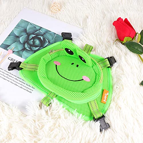 M I A Arnés para perro sin tirar, arnés para perro con correas reflectantes, mochila arnés suministros para mascotas para cachorro (color: verde, tamaño: 24 x 18 cm)