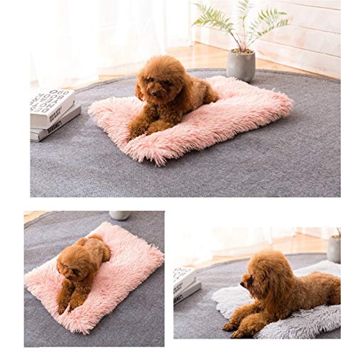 Manta para perros de mascotas Matera para gato Matear Larga Peluche Cálida Doble Capa Mullido Funda para dormir profunda para pequeños perros grandes Matriz ( Color : Leather Pink , Size : 56x36CM )