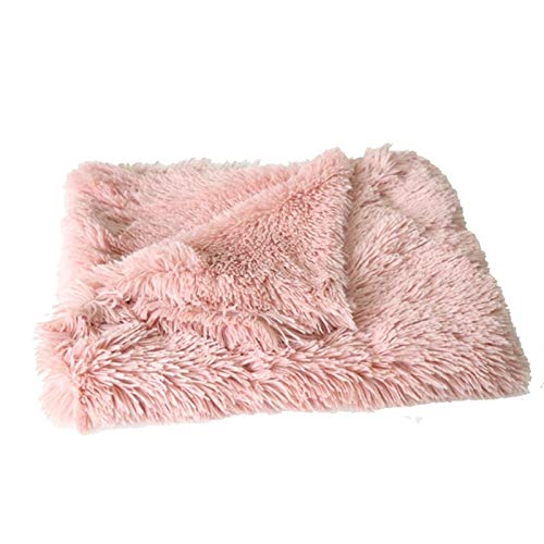 Manta para perros de mascotas Matera para gato Matear Larga Peluche Cálida Doble Capa Mullido Funda para dormir profunda para pequeños perros grandes Matriz ( Color : Leather Pink , Size : 56x36CM )