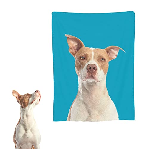 Manta Personalizada para Fotos de Mascotas de 50x4 0/60x5 0/80x60 Pulgadas, Manta para Perros con Imagen Personalizada, Mantas para Gatos, Manta Polar de Franela, Regalo con Imagen