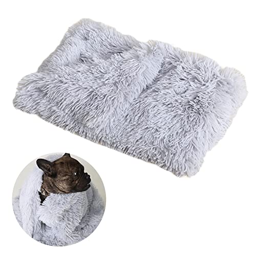 Mantas Para Mascotas,Manta Para Perros y Gatos,Sofa Perro Colchón,Mantas Para Perros Lavables,Mantas Para Mascotas Para Dormir, Alfombrilla De Felpa Mullida Para Gatos,Cálida Suave (Gris 56x36 Cm)