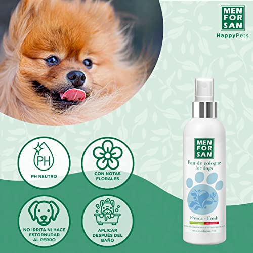 MENFORSAN Agua de Colonia Fresh para Perros 125ml | Pack de 3 Unidades