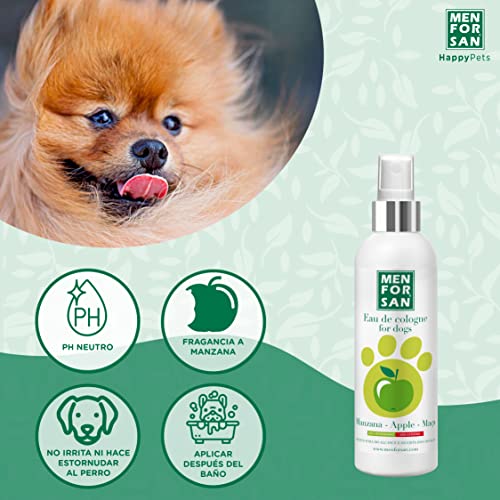 MENFORSAN Agua de Colonia Manzana para Perros 125ml - Pack de 3 Unidades