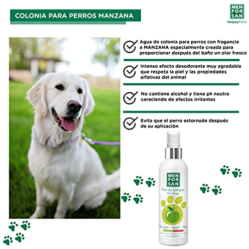 MENFORSAN Agua de Colonia Manzana para Perros 125ml - Pack de 3 Unidades