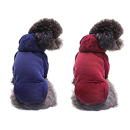 MHwan suéter de Perro con Patas, Perro suéter pequeño, Ropa clásica para Mascotas, Ropa para Perros, suéter para Mascotas de Engrosamiento Suave para Mascotas pequeñas, Medianas y Grandes, 2 Piezas