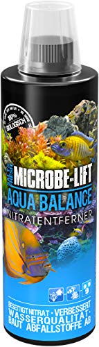 MICROBE-LIFT Aqua Balance - Limpia el Acuario, Reduce la Necesidad de Cambiar de Agua, Elimina el nitrato, para Agua Dulce y Salada