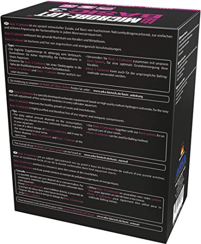 MICROBE-LIFT Basic 3 Carbonate (Kh) - Suplemento de Carbonato en Polvo para Acuarios de Agua Salada, para Un Cuidado Óptimo de los Corales,