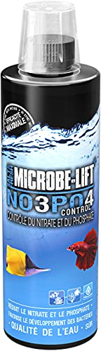 MICROBE-LIFT NOPO Control - Efectivo eliminador de fosfatos y nitratos, potenciador de bacterias, para acuarios de Agua Dulce y Salada, Multicolor, 473 ml (Paquete de 1) (NOPO16US)