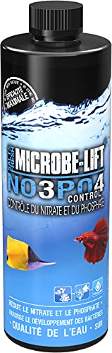 MICROBE-LIFT NOPO Control - Efectivo eliminador de fosfatos y nitratos, potenciador de bacterias, para acuarios de Agua Dulce y Salada, Multicolor, 473 ml (Paquete de 1) (NOPO16US)