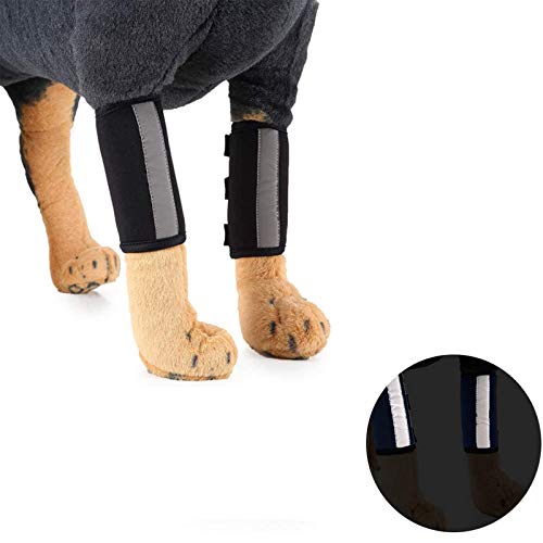 MILECN Envoltura De Soporte para Codo De Perro, Vendaje De Callos De Perro Mascota De La Naturaleza, Vendaje del Codo del Perro, Protectores De Codo para Perros, Férula para Codo De Perro (Negro),L