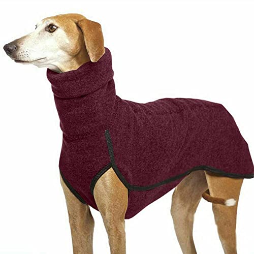 Milifeel Útil cálido y suave galgo trajes de invierno ropa con capucha para mascotas, abrigo de cuello alto para perro, chaleco de cuello alto, chaqueta de Pitbull (XXXXXL, gris oscuro)