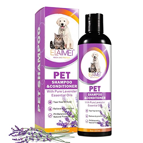 M/L Champú y acondicionador para Perros - Champú para Cachorros para Pieles sensibles y con picazón Seca | Ingredientes Naturales, Fórmula Natural equilibrada con pH, Baño para Perros Misoye