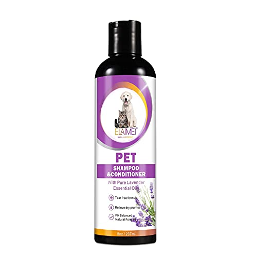 M/L Champú y acondicionador para Perros - Champú para Cachorros para Pieles sensibles y con picazón Seca | Ingredientes Naturales, Fórmula Natural equilibrada con pH, Baño para Perros Misoye