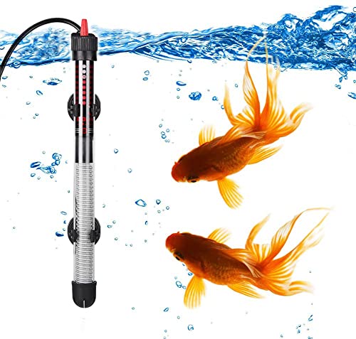 Mocoli Calentador Acuario 200 W, Calentador Acuario de Temperatura Ajustable con ventosas, Calentador Acuario para 200L, Varilla de Calentador de Acuario con Temperatura Constante