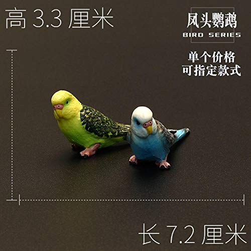 Modelo Animal Conjunto Bird Animal del Pájaro del Juguete Cisne Águila Loro Cisne Zzib (Color : Budgies 2)