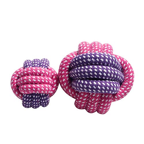 Molares Mordeduras Juguetes para mascotas Dientes Juguetes de cuerda de algodón resistentes a las mordeduras Perro Mediano y grande Perro Molar Juguete Chew Ball Juguete para perro 1PCS, 40CM, L