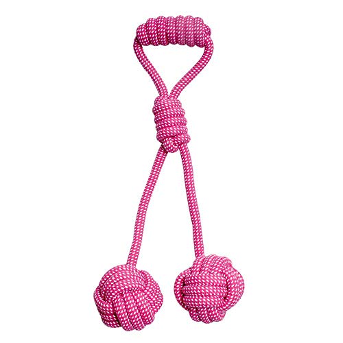 Molares Mordeduras Juguetes para mascotas Dientes Juguetes de cuerda de algodón resistentes a las mordeduras Perro Mediano y grande Perro Molar Juguete Chew Ball Juguete para perro 1PCS, 40CM, L