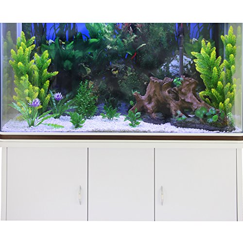 MonsterShop - Pecera Acuario Completo 300L con Mueble Inferior Blanco 300W & Kit Iniciación