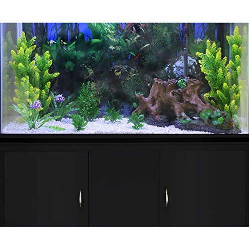 MonsterShop - Pecera Acuario Completo 300L con Mueble Inferior Negro 300W & Kit Iniciación