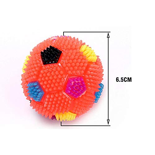 MOONVVIN Moonvin 4 Bolas de luz para Mascota, Perro, Gato, fútbol, Juguete, Cachorro, Gato, Mascota, Pelota de Goma con Luces LED, Juguete de Goma para Masticar, Color al Azar