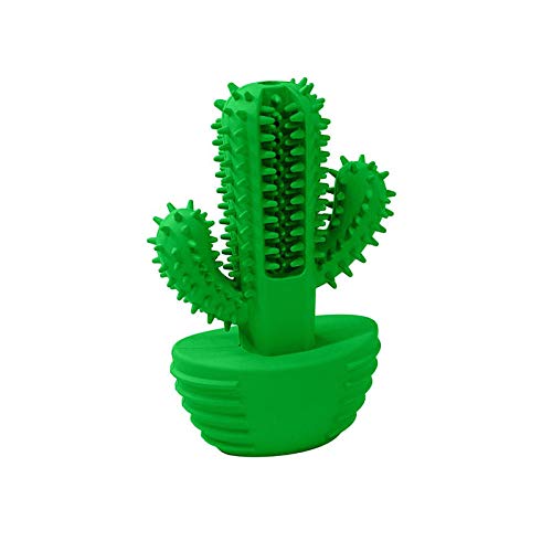 Mordedores De Juguete para Perros con Forma De Cactus, Mordedores De Juguete para Perros De Goma Natural, Multifuncional, Cepillo para Cuidado Dental-Verde_China