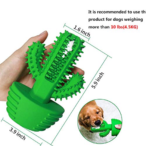 Mordedores De Juguete para Perros con Forma De Cactus, Mordedores De Juguete para Perros De Goma Natural, Multifuncional, Cepillo para Cuidado Dental-Verde_China