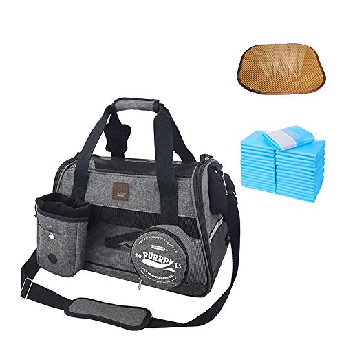 Multifuncional Portador Animal Doméstico, Gato Perro Perrito Jaula Portátil Extraíble para Mascotas Sostenedor Bolso,Mensajero Bolso Doble Finalidad Transpirable Portador Animal Doméstico,Gris