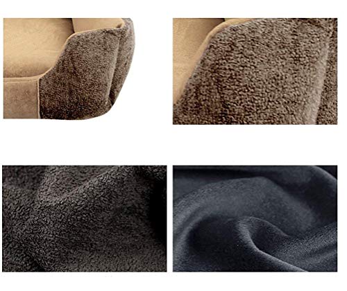 MUMUCW Algodón Mascota Perro Cama de Invierno Cálido Acolchado Cachorro Gato Sofá Cama Cojín Impermeable Gato Perro Mascota Estera Casa (Color : Gray, Tamaño : Metro)