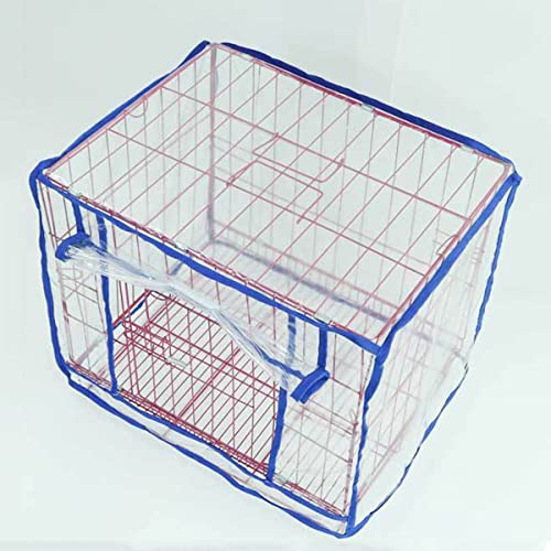 N  A Cubierta Jaula para Perros, Cubierta Jaula Hierro Plástico Transparente Juego De Perrera Impermeable A Prueba De Polvo para Jaula Perros Grandes, Medianos Y Pequeños,77x49x55cm