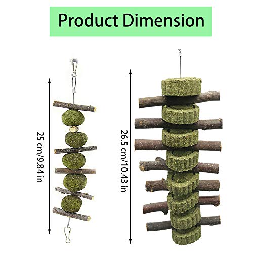 N/0 Juguetes Conejos 2PCS Juguetes para Masticar Conejos Juguetes para Animales Pequeños Juguete para Moler Dientes para Conejo Hámster Cobaya Chinchillas Gerbos Ratas