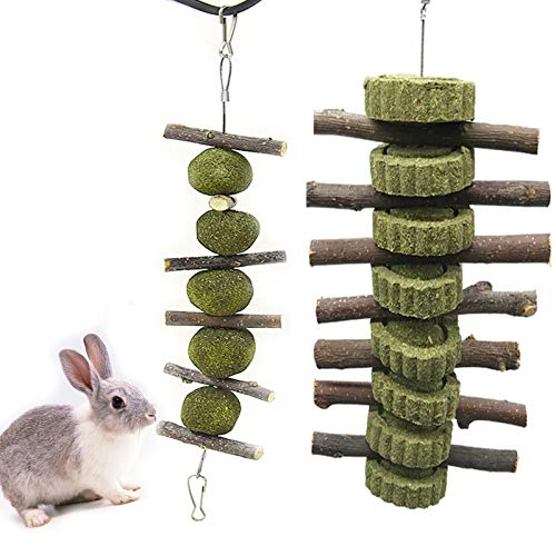 N/0 Juguetes Conejos 2PCS Juguetes para Masticar Conejos Juguetes para Animales Pequeños Juguete para Moler Dientes para Conejo Hámster Cobaya Chinchillas Gerbos Ratas