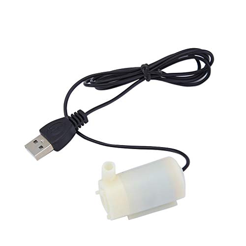 NA Desarrollado Tanques Bomba de Agua Bomba de Agua Sumergible Micro USB for los Peces del Acuario Fuente Accesorios DC 5V 2-3L / Accesorios Min (Color : White)