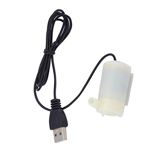 NA Desarrollado Tanques Bomba de Agua Bomba de Agua Sumergible Micro USB for los Peces del Acuario Fuente Accesorios DC 5V 2-3L / Accesorios Min (Color : White)