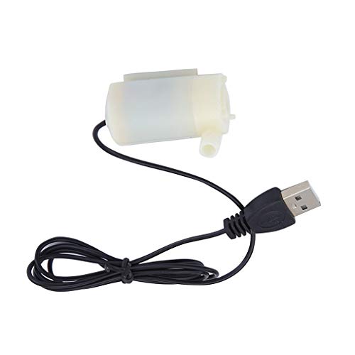 NA Desarrollado Tanques Bomba de Agua Bomba de Agua Sumergible Micro USB for los Peces del Acuario Fuente Accesorios DC 5V 2-3L / Accesorios Min (Color : White)