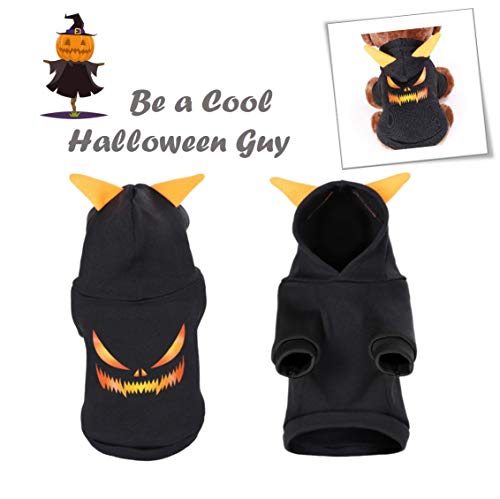 NA Halloween Calabaza Pet Sudaderas con capucha para perro gato, ropa para vacaciones Festival Fiesta Cosplay