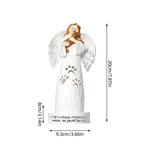 N/A/A Figuras de ángel conmemorativo para perro, estatua de ángel para perro, ideal como regalo conmemorativo, para perros y perros de pésame para dueños de perros