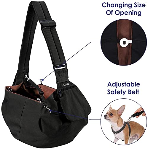 Nasjac Bolso de Hombro para Mascotas, Cachorro Gato Manos Libres Llevar Perro Papoose Carrie Bolsa con Bolsillo Frontal cinturón de Seguridad Ajustable Acolchado Correa para el Hombro al Aire Libre