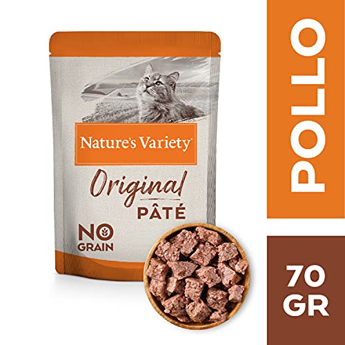 Nature's Variety Original No Grain - Multipack de patés para Gatos Adultos - 3 Multipacks de 12 x 70 g - Total 2,52 kg