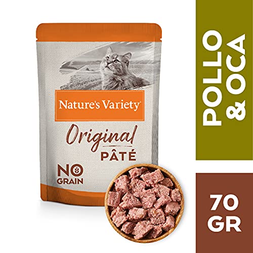 Nature's Variety Original No Grain - Multipack de patés para Gatos Adultos - 3 Multipacks de 12 x 70 g - Total 2,52 kg