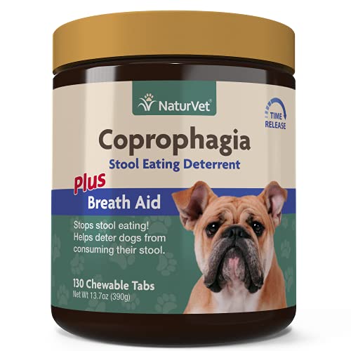 NaturVet COPROPHAGIA DETERRENT - Stops Dogs and Puppies from Eating Poop 130 Tab