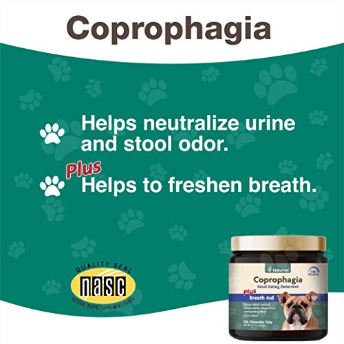 NaturVet COPROPHAGIA DETERRENT - Stops Dogs and Puppies from Eating Poop 130 Tab