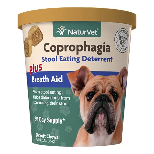 NaturVet COPROPHAGIA Plus Breath Aid Stool Deterrent Soft Chew Dogs (CUP)-70 ct