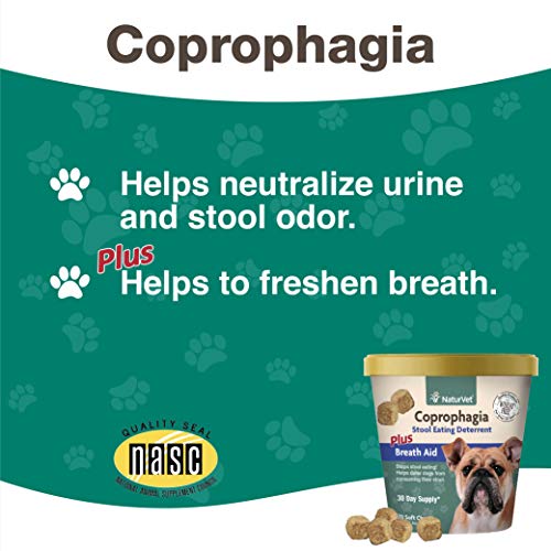 NaturVet COPROPHAGIA Plus Breath Aid Stool Deterrent Soft Chew Dogs (CUP)-70 ct