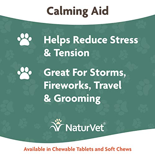 NaturVet Quiet Moments Soft Chews Safe Use Reduce Stress Travel Motion Sickness 180 Count