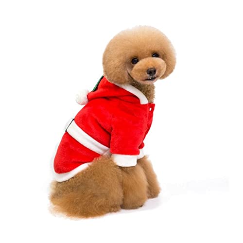 Navidad Ropa para mascotas Ropa de Navidad Coral Fleece Perro Navidad Gatos y perros Fleece Teddy Ropa para perros Dibujos animados Invierno Cálido Cachorro Gato Ropa para perros A,XL