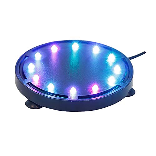 NEHARO Bomba de Aire de Acuario Tranquilo Burbujero de Aire de Peces Sumergible de luz LED LED Luz Bomba de Aire Burbuja Lámpara de Piedra Aquarium Air Stone Bubble Accesorios de Piedra aérea