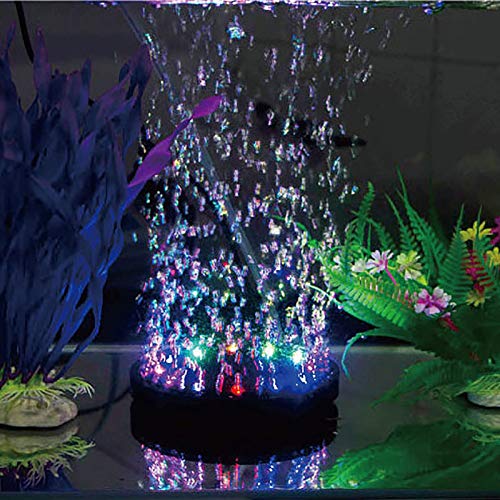 NEHARO Bomba de Aire de Acuario Tranquilo Burbujero de Aire de Peces Sumergible de luz LED LED Luz Bomba de Aire Burbuja Lámpara de Piedra Aquarium Air Stone Bubble Accesorios de Piedra aérea