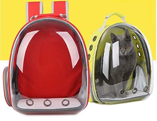 N&F Honhan - Mochila de viaje transparente para mascotas, con dos orificios laterales de ventilación.