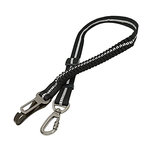 Niaciswe Cinturon Perro Coche Cinturón de Seguridad para Perros Arnés Perro Coche Cinturón Seguridad Perro Arnes Doble Anclaje Perro Coche Universal Arnés Perro Ajustable con Mosquetón Negro