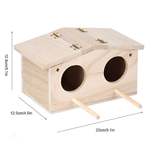 Nidos de pájaros de Madera para Mascotas, Caja de cría para casa, Jaula, Accesorios para pajareras para Loros al Aire Libre, Golondrinas